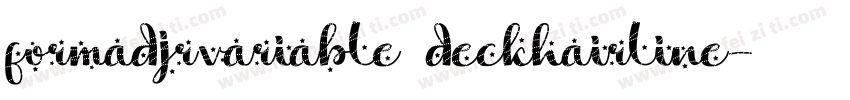 formadjrvariable deckhairline字体转换